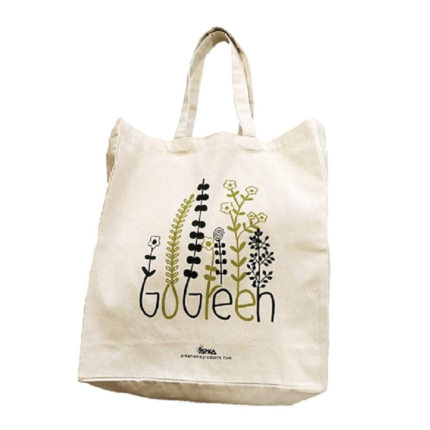 Go Green Printed Canvas Bag